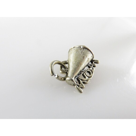 Vintage 3D Sterling Silver Cheerleading Mom Charm Megaphone Mom Charm - Picture 4 of 6
